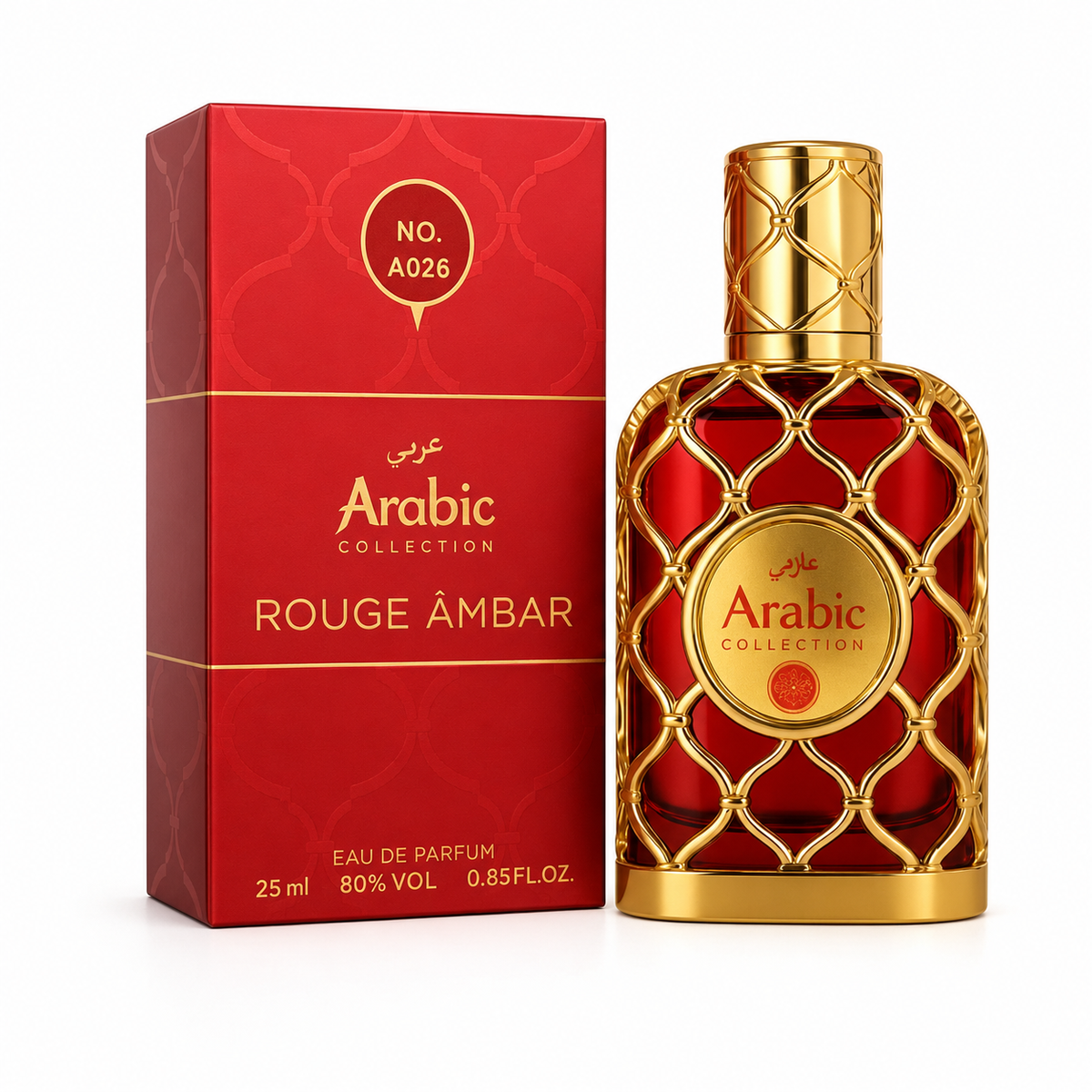 Perfume A026 Amber Rouge Eau De Parfum - Perfume Feminino 25ml