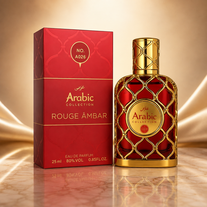 Perfume A026 Amber Rouge Eau De Parfum - Perfume Feminino 25ml